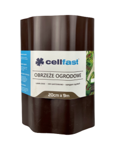 CELLFAST OBRZEŻE OGRODNICZE-TRAWNIKOWE BRĄZOWE 20cm x 9m
