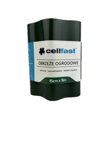CELLFAST OBRZEŻE OGRODNICZE TRAWNIKOWE 15 CM x 9 M CIEMNOZIELONE